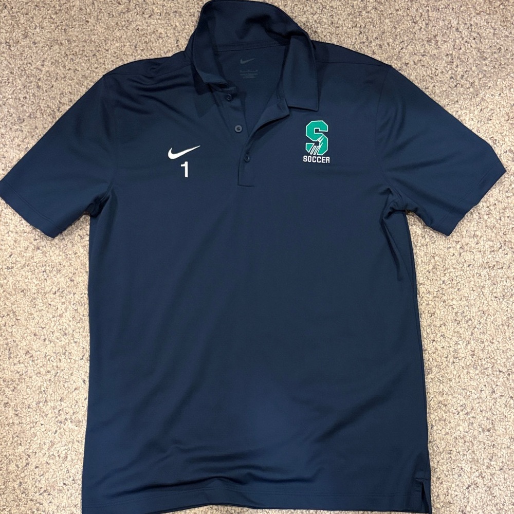Nike Men’s Medium Dark Blue Salem International University Soccer Polo